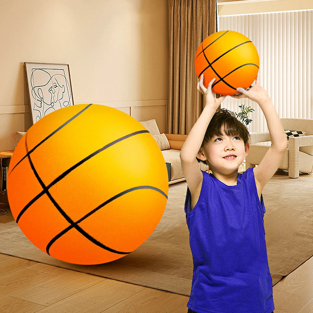 Bouncing Silent Basketball in indoor facility for kids and for home