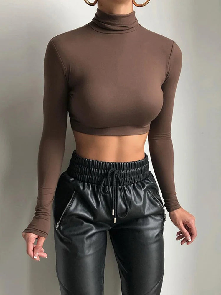 Basic Sheath Women crop top