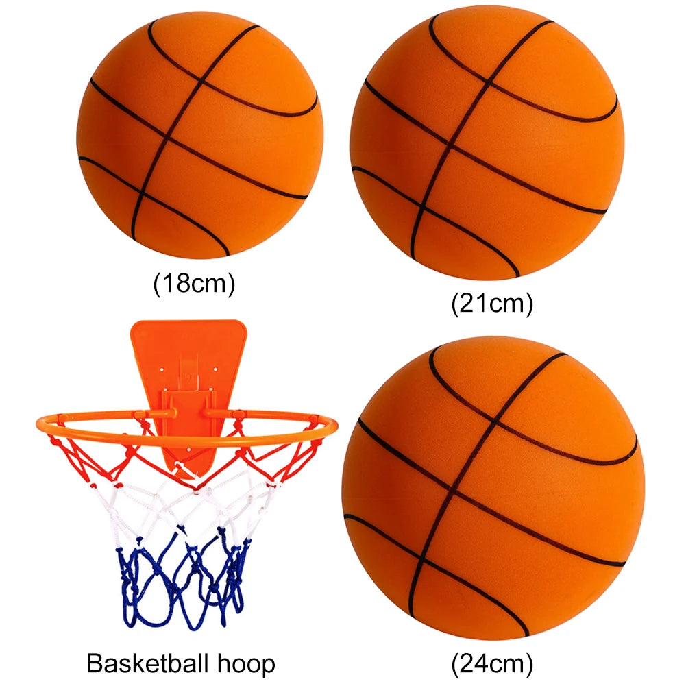 Bouncing Silent Basketball in indoor facility for kids and for home